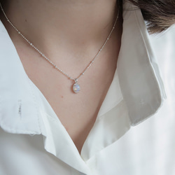 925純銀 蛋白石 細麻花邊 爪鑲 項鍊 (2種鍊型可選) 免費送禮包裝 第8張的照片