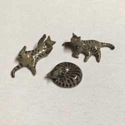 猫の箸置き、飴猫二種（しのぎ、掛けわけ） はしおき 置物 飴猫 箸