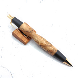 栃と黒檀の木軸ボールペン 4枚目の画像