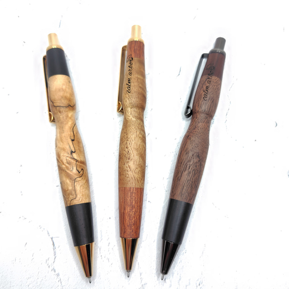 栃と黒檀の木軸ボールペン 9枚目の画像
