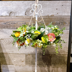 フライングリース アーティフィシャルフラワー リース flower BASE