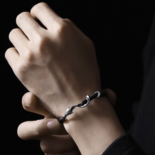深海 魚モチーフ ブレスレット 足銀999 ハンドメイド シルバー 刻印可