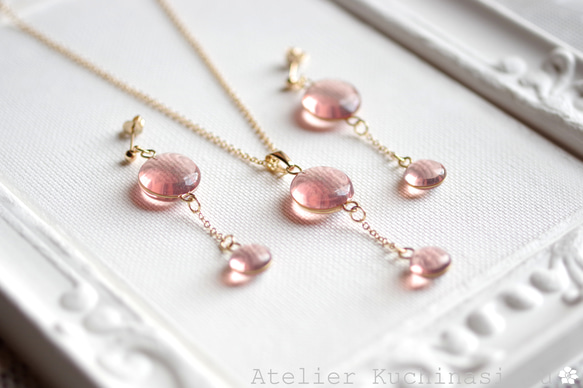 樹脂藝術雙水滴吊墜“天堂綻放” 第10張的照片