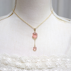 樹脂藝術雙水滴吊墜“天堂綻放” 第3張的照片