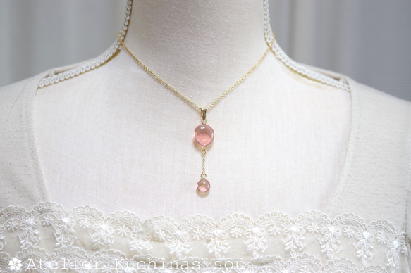 樹脂藝術雙水滴吊墜“天堂綻放” 第3張的照片