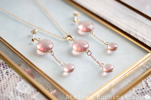 樹脂藝術雙水滴吊墜“天堂綻放” 第9張的照片