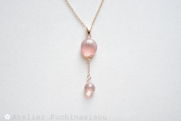 樹脂藝術雙水滴吊墜“天堂綻放” 第2張的照片