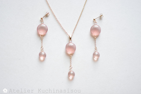 樹脂藝術雙水滴吊墜“天堂綻放” 第8張的照片