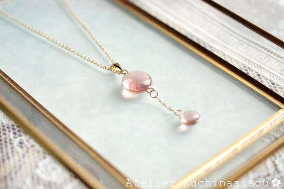 樹脂藝術雙水滴吊墜“天堂綻放” 第6張的照片