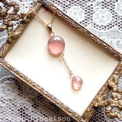 樹脂藝術雙水滴吊墜“天堂綻放” 第4張的照片