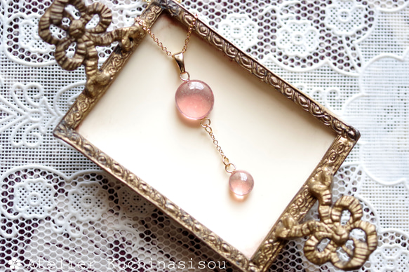 樹脂藝術雙水滴吊墜“天堂綻放” 第4張的照片