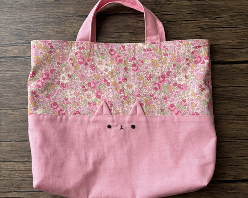 25×30/マチあり】生えねこのお道具袋 レッスンバッグ みょん
