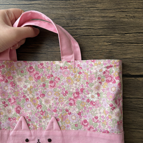 25×30/マチあり】生えねこのお道具袋 レッスンバッグ みょん