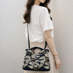 ⚮̈ミナペルホネン symphony navy コンパクトウォレットS ミニ財布
