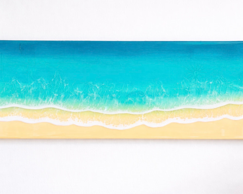セミオーダー 80cm×30cm 海アート 選べる3つの海 レジンアート 深呼吸