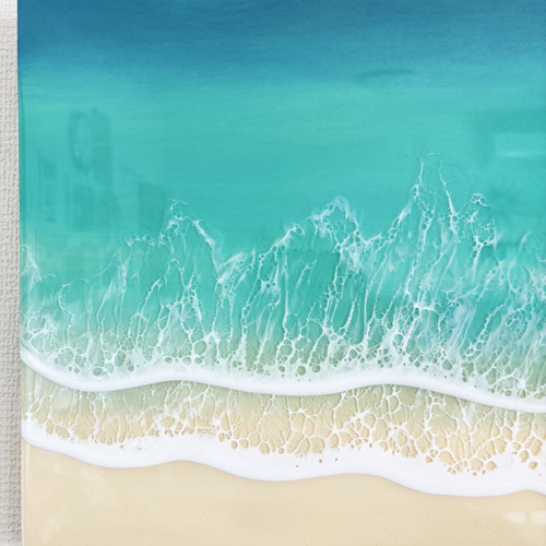 セミオーダー 80cm×30cm 海アート 選べる3つの海 レジンアート 深呼吸