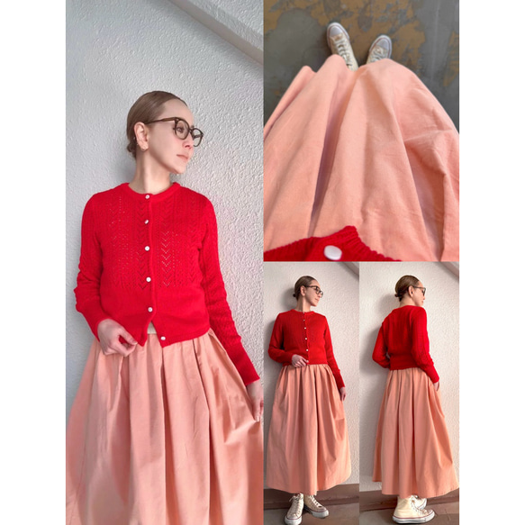 作家RATAさん M〜3Lふんわり広がる大人スカート コーデュロイブルー RATA❤️長さ選べる❤️柔らかコーデュロイ❤️スッキリ腰回り