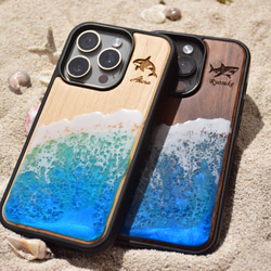 携帯ケース スマホケース オーダー レジンアート 海 iPhoneケース