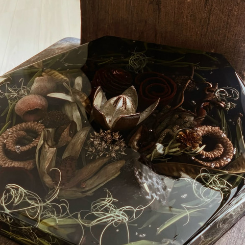 resin art objet レジン アート プレート パネル ネイティブフラワー