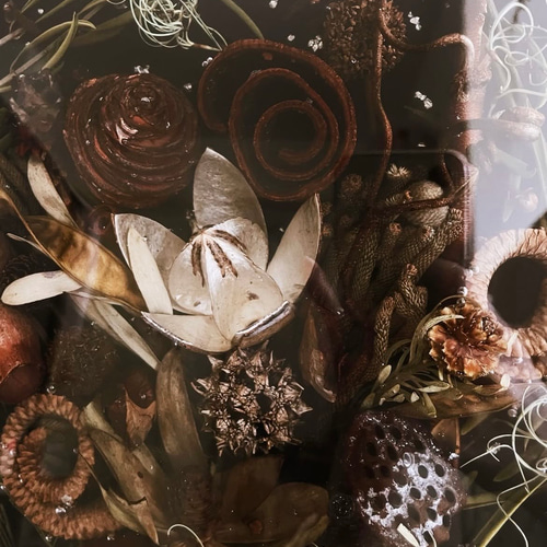 resin art objet レジン アート プレート パネル ネイティブフラワー