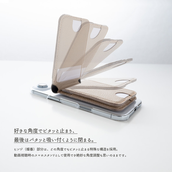 MagSafe対応 MagCatch®【 シュリンクレザー×クリア 】スタンド型カードケース・ケースセット NS02K 9枚目の画像