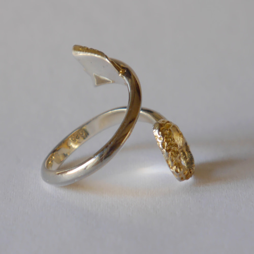 Love arrow ring（sv*K18GP）ハートの矢☆リング 指輪・リング Argent