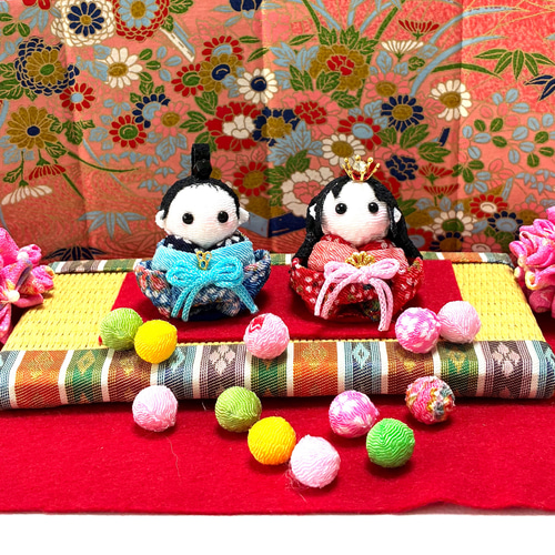 ちりめん細工のお雛様 お雛様とお内裏様と小物セット 桃の節句