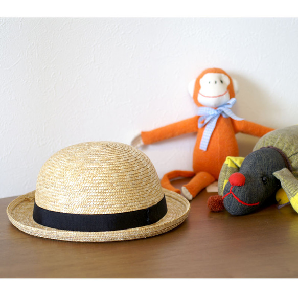 ルナ 麦わら セーラー帽子 子供用 ストローハット 帽子 50cm [UK-H010-SBK50] 5枚目の画像