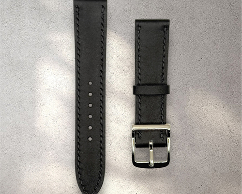 腕時計ベルト ボックスカーフ 20mm ｜総手縫い 高級革使用