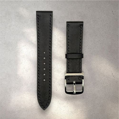 腕時計ベルト ボックスカーフ 20mm ｜総手縫い 高級革使用