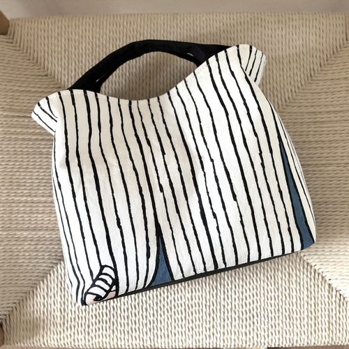 ⚮̈ミナペルホネン ヌッピバッグ➕（プラス）swing blue トートバッグ