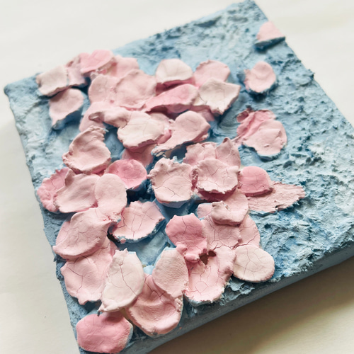 桜のテクスチャーアート 絵画 抽象画 壁掛け 春 花 インテリア パネル