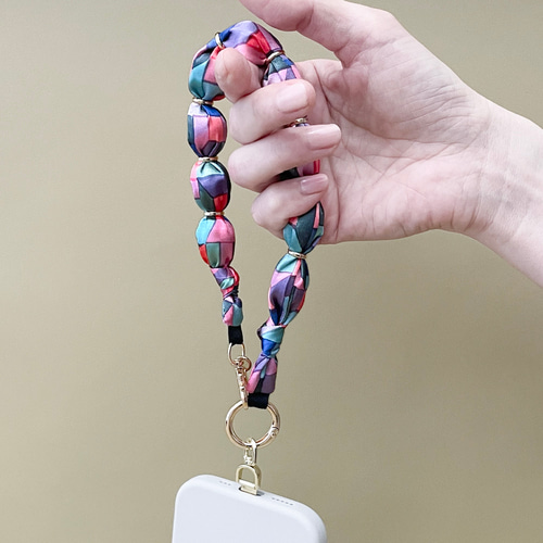 SATINA Satin Bead Strap（rétro glass） 携帯ストラップ 3 GA RA SU