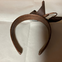 柿渋和紙で作ったカチューシャ 2枚目の画像