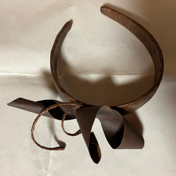 柿渋和紙で作ったカチューシャ 3枚目の画像