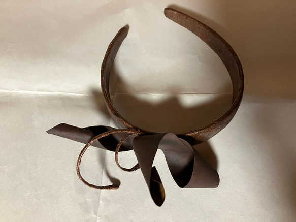 柿渋和紙で作ったカチューシャ 3枚目の画像