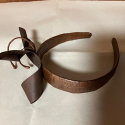 柿渋和紙で作ったカチューシャ 4枚目の画像