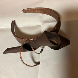 柿渋和紙で作ったカチューシャ 1枚目の画像