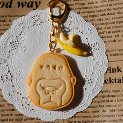 カワウソ クリームサンドクッキー風 キーホルダー フェイクスイーツ