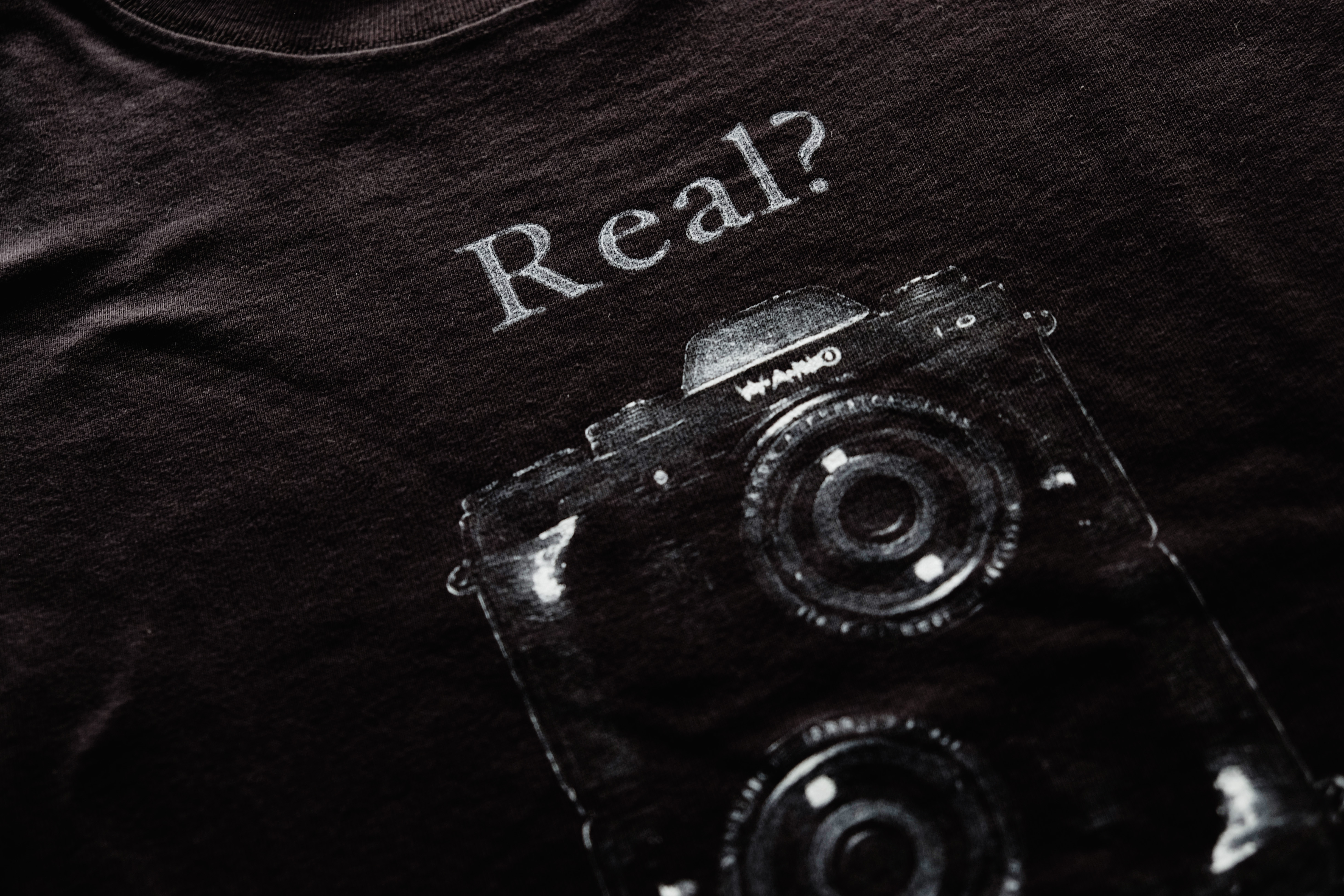 ◆ 二つ眼カメラ 5.6oz Tシャツ black