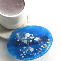 解きかけた答えに自信が持てなくても、クォーツと星空が解を求めてくれる♪<ぼぼ屋のブローチ>SB1198 2枚目の画像