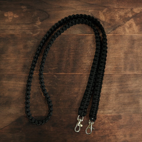 Black Paracord Series】パラコードスマホショルダーストラップ