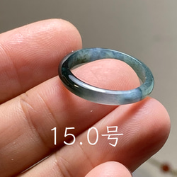 グアテマラ産天然本翡翠　A貨 高氷種　高品質くり抜きリング　梅花彫り　11.5号 グアテマラ産 天然本翡翠 A貨 氷種 くり抜きリング 梅花彫り 19号