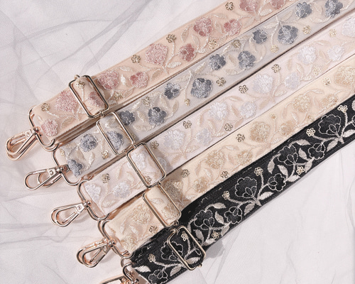 ⑅インド刺繍リボン⑅ ショルダーストラップ チューリップ柄 携帯
