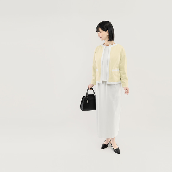 楽なのにきちんと見える｜洗えるジャケット バイカラー ブルー｜通勤・オフィス・お出かけ｜CORALIE-2JK-BU 11枚目の画像