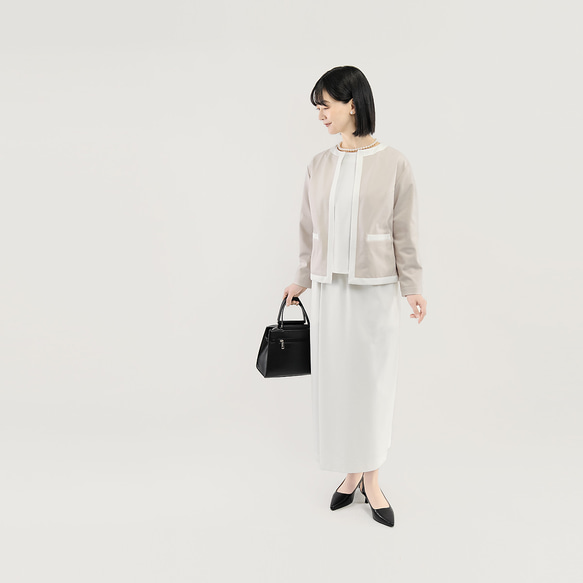 楽なのにきちんと見える｜洗えるジャケット バイカラー ブルー｜通勤・オフィス・お出かけ｜CORALIE-2JK-BU 16枚目の画像