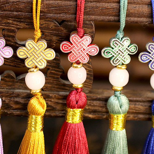 韓国雑貨 伝統結び タッセル ノリゲ 6色 バッグチャーム Tassel