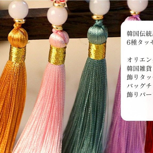 韓国雑貨 伝統結び タッセル ノリゲ 6色 バッグチャーム Tassel
