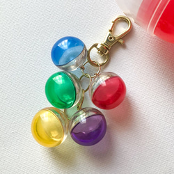 5色選べる ガチャカプセル風キーホルダー｜受注生産 レジン 推し活