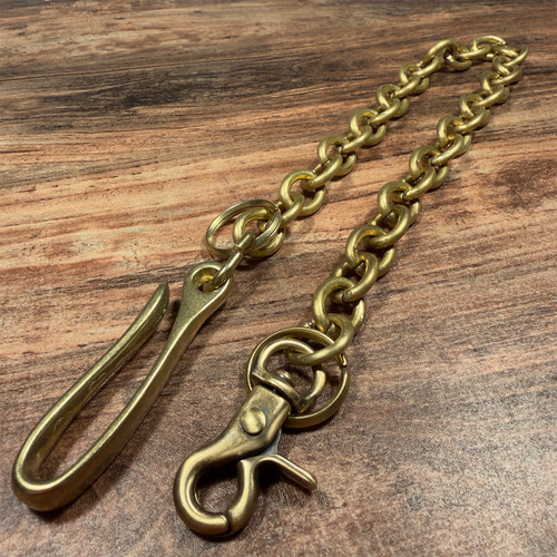 真鍮小判カンウォレットチェーン – WC05-40 キーリング MIHARU LEATHER